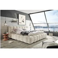 riess-ambiente Polsterbett DIAMOND 180x200cm weiß Chenille · mit Matratze & mit Lattenrost (Einzelartikel, 1-tlg), Doppelbett in Kingsize-Größe · Härtegrad H3/H4