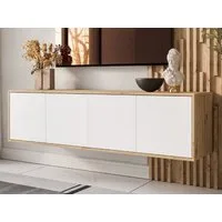 ALLHOUSE24 Lowboard MANDY Artisan Eiche - Wand & Standmontage, Fernsehtisch Modern (1x TV Schrank), Breite 156 cm