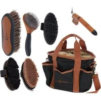 Kerbl Pferdebürste Covalliero Premium-Pflegeset + gratis Hufkratzer