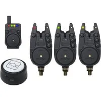 Prologic elektronischer Bissanzeiger C-Series Alarm PRO 2+1+1 3+1+1 Red Green Yellow Funk Bissanzeiger Set, (Spar-Set), Set enthält Bissanzeiger, Empfänger, kabellose Bivvyleuchte und Koffer