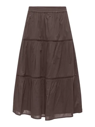 ONLY - ONLISABELLA LONG SKIRT WVN Chocolate Martini - Gr. - S