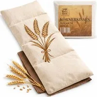 Korn & Kern Manufaktur Wärmekissen Körnerkissen Gross – Mikrowellen Wärmekissen mit natürlichen Körnern, (1-tlg), Wärme- & Kältetherapie, waschbarer Bezug gegen Schmerzen
