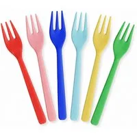 rice Kuchengabel RICE Teelöffel 6er Set Melamin bunt BPA-frei (6 Stück)