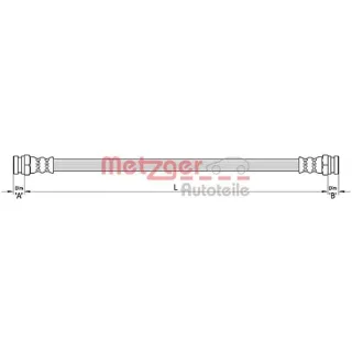 Metzger Bremsschlauch hinten Abarth 500 500c Fiat 500 Panda