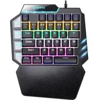 Hiwings Einhand-Gaming-Tastatur mechanische mit RGB Rainbow Beleuchtung Gaming-Tastatur