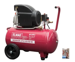 ELMAG Kompressor WERKER 275/10/50 W - 'SET-AKTION': - 10015