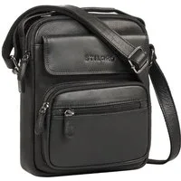 STILORD Schultertasche "Amir" Umhängetasche Leder Kleine Ledertasche Herren Männerhandtasche