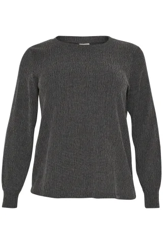 Langarm-Bluse Regular fit dark grey