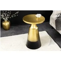 riess-ambiente Beistelltisch ABSTRACT Ø60cm gold (Einzelartikel, 1-St), Wohnzimmer · Metall · rund · Handmade · gebürstet · Design · Säule