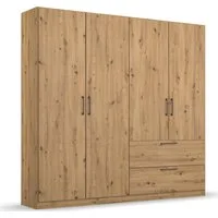 OTTO home Drehtürenschrank Kleiderschrank Schrank Garderobe Wäscheschrank CHALLENGER (Breiten 181/226 cm, Höhen 197/210 cm) Metallgriffe in Graumetallic und geräumige Schubladen MADE IN GERMANY