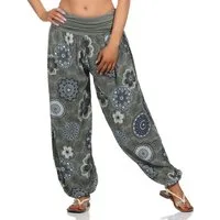 OriginalYou Haremshose Sommerhose Damen Boho Flatterhose leichte Yoga-Hose weites Bein luftige & leicht, hautfreundliches Material