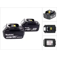 Makita Akku Power Set 18V 2x Akku 5,0Ah BL1850B (197280-8) Doppelpack Akkupacks