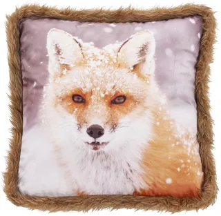 done. Dekokissen "Fox" Bedrucktes Kissen in feinem Samtstoff