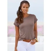 Vivance Kurzarmshirt mit Gummizug im Bund Sommershirt aus weichem Viskose-Stretch