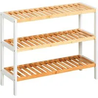 Kubus Schuhschrank Bambus-Schuhregal Timber, Drei Etagen
