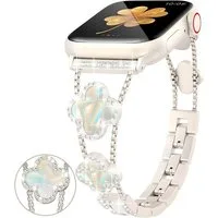 MOPUEA Smartwatch-Armband Smartwatch Armband Edelstahl Armband Kompatibe für Apple Watch, Breite Kompatibilität, verstellbares Kettendesign