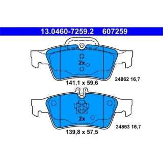 ATE Bremsbel?ge hinten Mercedes Cls E-Klasse 13.0460-7259.2