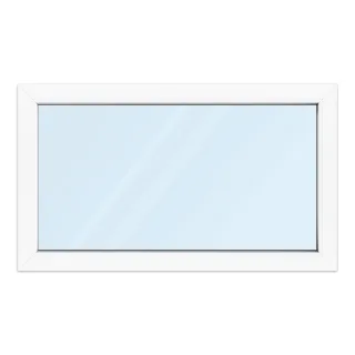 Fenster 120x70 cm, Kunststoff Profil aluplast IDEAL® 4000, Weiß, 1300x1100 mm, einteilig festverglast, 2-fach Verglasung, individuell konfigurieren