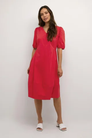 Kleid in lässigem Schnitt Feuerrot red