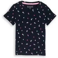 TOM TAILOR Kurzarmshirt mit Tulpen/Blumen-Print