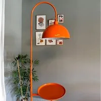 Bamyum Stehlampe Moderne Stehlampe aus Metall mit E27, verstellbarer Lampenschirm, ohne Leuchtmittel, E27, verstellbarer Lampenschirm, Stehluchte mit Ablage