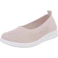 Ital-Design Leichter Freizeitschuh mit atmungsaktivem Obermaterial Slipper (91512054) Keilabsatz/Wedge Mokassins in Beige