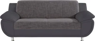TRENDMANUFAKTUR 3-Sitzer "Rondo 3, zeitlos und modern, bequem, Materialmix" wahlweise mit Federkern, extrabreite Armlehnen zum Relaxen