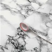 d-c-fix Möbelfolie Marmi weiß - Klebefolie für Möbel und Küche, Dekofolie selbstklebend, Designfolie - zuschneidbar und rückstandslos entfernbar