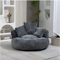 Celya Sitzsack Lazy Sofa Gaming Sofa Stuhl mit drei Kissen,hoch Rücken Sitzsack Stuhl (1 Sitzsack, 3 Kissen), Couch für Erwachsene und Kinder, für Schlafzimmer und Büro,Gray