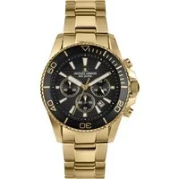 Jacques Lemans Chronograph Liverpool Diver 1-2206M, Quarzuhr, Armbanduhr, Herrenuhr, Edelstahlarmband, analog, Tag