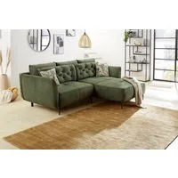 Jockenhöfer Gruppe Ecksofa Salo L-Form, B: 251 cm, im Retrolook mit Wellenfederung, mit Zierkissen
