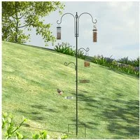 PawHut Vogeltränke inkl. 4 Haken 1.024 l, für Garten, Balkon, Schwarz