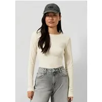 QS Langarmshirt T-Shirt Geripptes Longsleeve