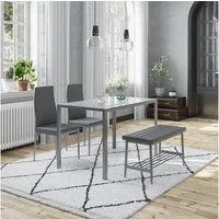 Vicco Essgruppe Grand, Grau, 120 x 70 cm 4-teiliges Set, (4-tlg)