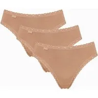 sloggi Taillenslip 24/7 Cotton Lace (3er Pack) mit edler Spitze und flachen Nähten