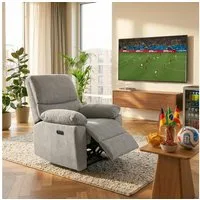 Home affaire Relaxsessel LANNOY, TV-Sessel, elektr. o. manuelle Relaxfunktion, USB A/C, Sessel mit Liegefunktion 105°-150°, Federkernpolsterung