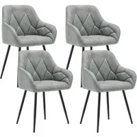 Woltu 4-Fußstuhl (Set, 4 St), Esszimmerstühle ergonomischer aus Kunstleder