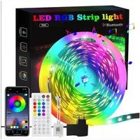ZMH LED-Streifen RGB einstellbar mit Fernbedienung App LED-Streifen Whonzimmer, 20M, Music Sync mit Ferbedienung RGB Esszimmer Flur