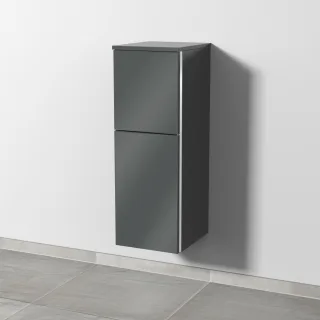 Sanipa 3way Mittelschrank mit 1 Tür und 1 Auszug, Anthrazit-Glanz, BS12479 BS12479