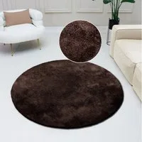 Bruno Banani Hochflor-Teppich Dana Teppich, Kundenliebling, rund, Höhe: 30 mm, unifarben, Mikrofaser Teppiche, Wohnzimmer, Schlafzimmer, Esszimmer