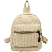 nsihing Rucksack Cord Rucksack Damen Klein, Süß Mini Rucksack Damen, Leicht, mit 2 Reißverschlusstaschen, Verstellbarem Gurt für Reisen