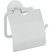 tesa Toilettenpapierhalter 1x tesa NOOBLESSE Toilettenpapierhalter mit Deckel (Komplett-Set, 2-St., inkl. Klebelösung), edelstahl 5,2 cm : 13,8 cm : 14 cm