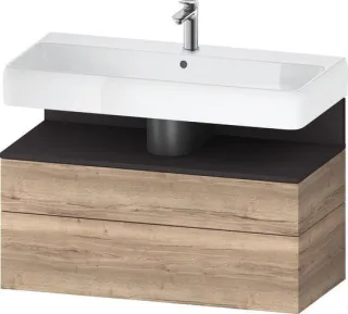 Duravit Qatego Waschtischunterbau wandhängend Eiche Marmoriert Matt 990x470x590 mm - QA4395080550010 QA4395080550010