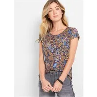 bonprix T-Shirt taillierte Passform, Baumwollmischung, Paisley-Alloverdruck