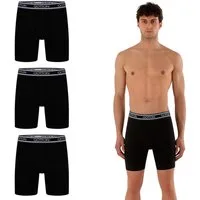 Qotton Boxershorts Boxershorts Langes Bein 3er Pack Baumwolle Boxershorts S-4XL (Set) Baumwolle