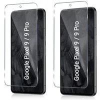 CLM-Tech Displayschutzglas 2x Schutzfolie für Google Pixel 9 / 9 Pro - Panzerfolie für Google Pixel 9 / 9 Pro, 6,3 Zoll Panzerglas Folie - Anti-Fingerabdruck und kratzfest -, 2 Stück, Unterstützt Fingerabdruck-ID, Kristallklar