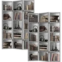 HTI-Line Paravent Paravent Bücherregal (Stück, 1 St., 1 Paravent), Raumteiler Sichtschutz Trennwand
