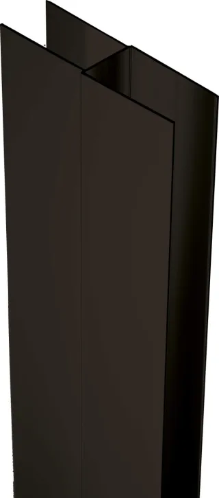 Neuesbad EXTENDING PROFILE mit FITTING ELEMENTS Schwarz HEIGHT 200 CM NB1DEXKC00PN021