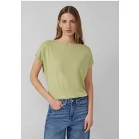 s.Oliver Kurzarmshirt T-Shirt Fließendes Jersey-Shirt mit überschnittenen Schultern