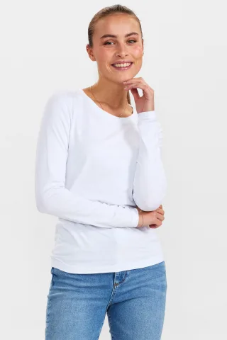 Nümph - NUKAZUMI LS BLOUSE bright white - Gr. - XL